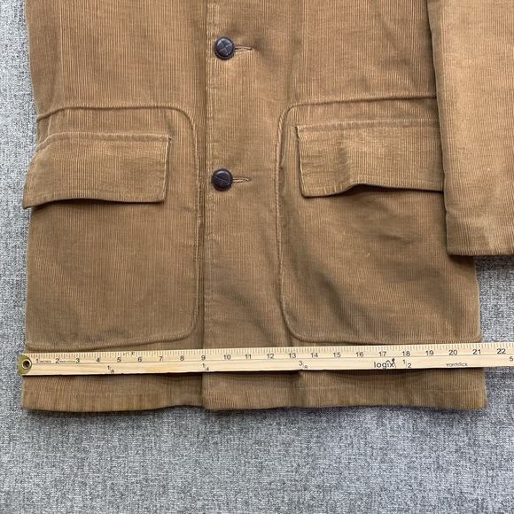 Vintage 70s Sears Corduroy Western Ranch Coat Jacket 38T Camel Brown Fur - Picture 11 of 14